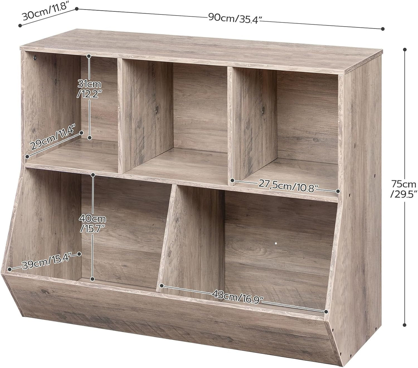 Kids Bookshelf & Toy Storage Organizer