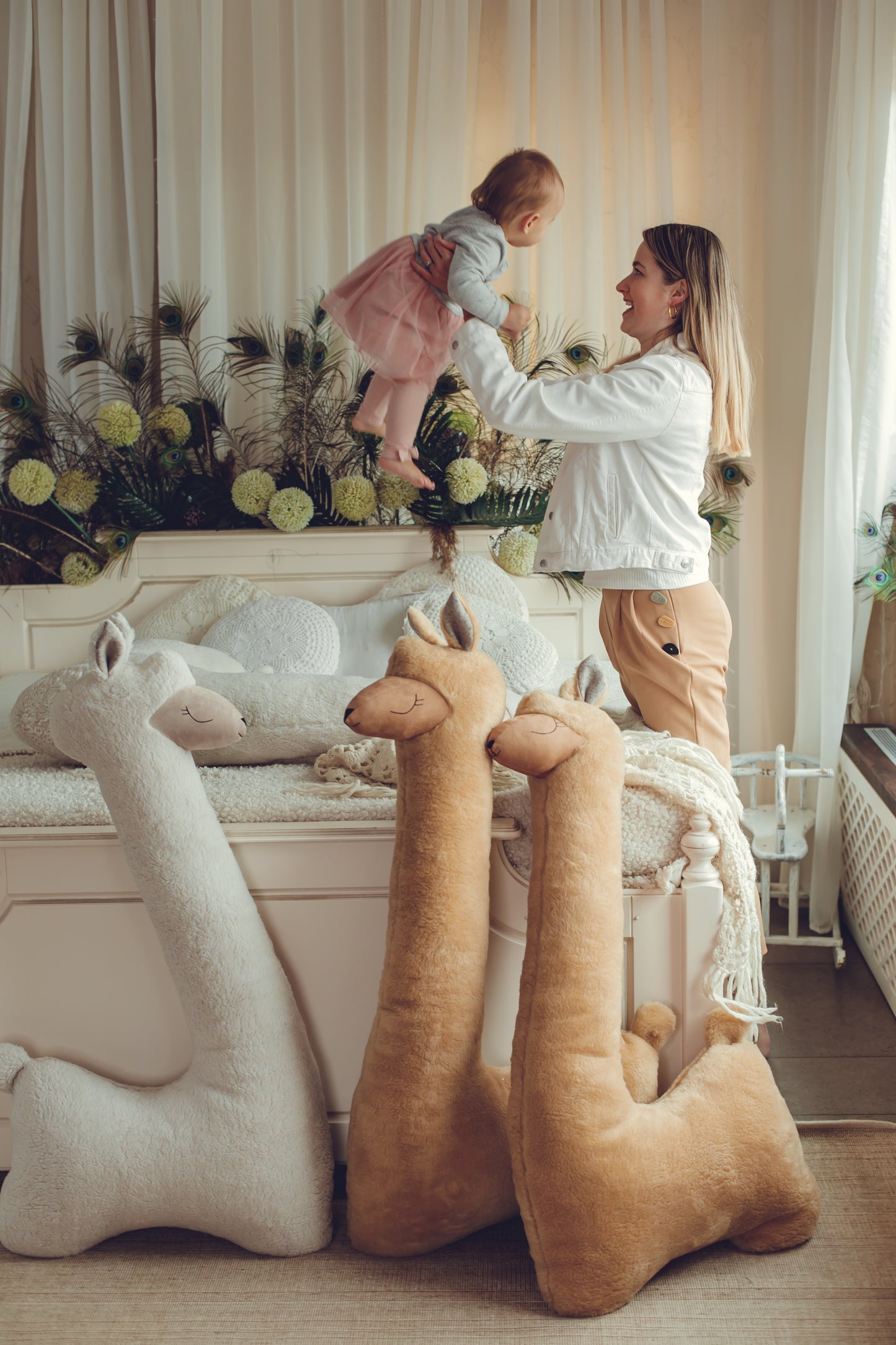 Giant Plush Alpaca in Rust: Your New Snuggly Best Friend! 🦙