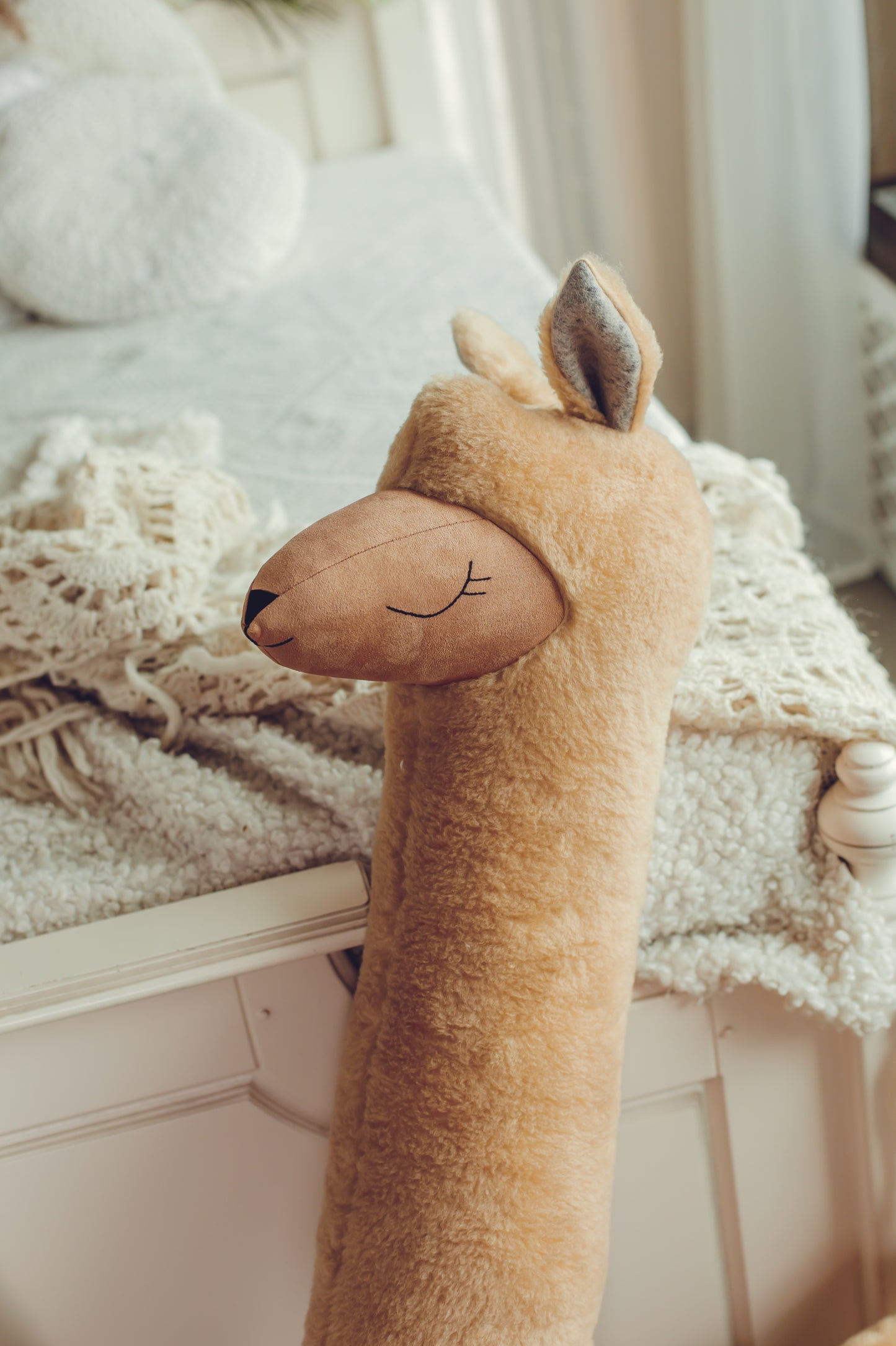 Giant Plush Alpaca in Rust: Your New Snuggly Best Friend! 🦙