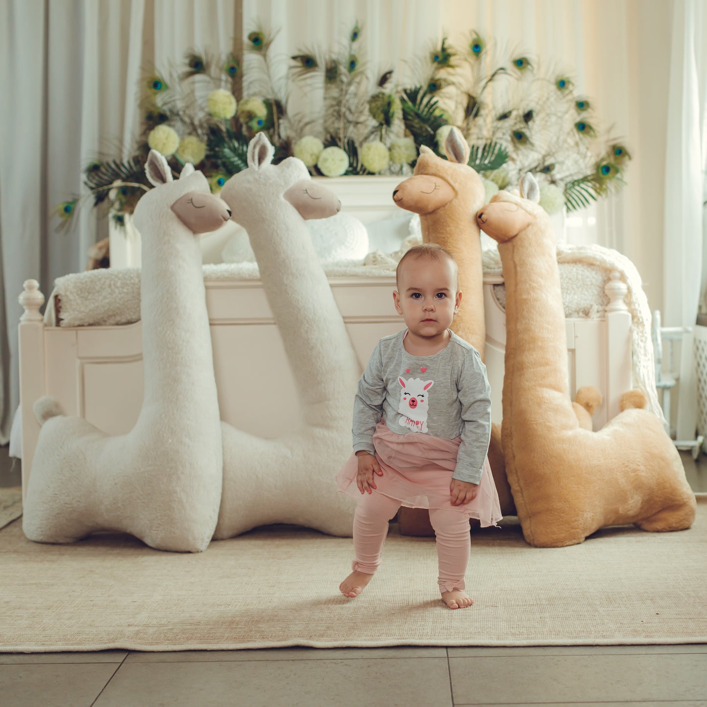 Giant Plush Alpaca in Rust: Your New Snuggly Best Friend! 🦙