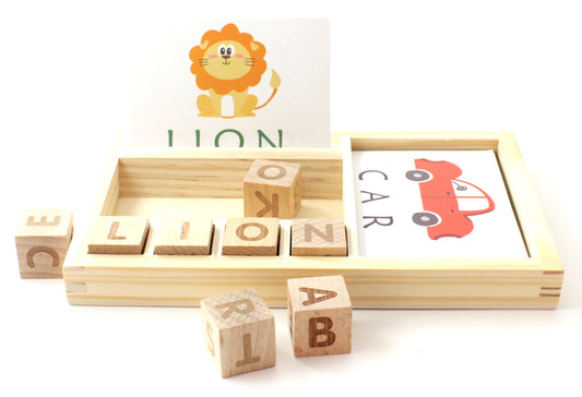 Wooden English Word Learning Toy: Spark Literacy Joy, One Playful Puzzle at a Time!