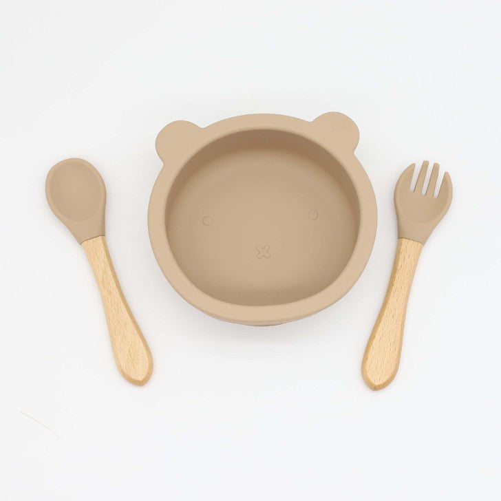 Baby Bear Silicone Bowl & Spoon Set