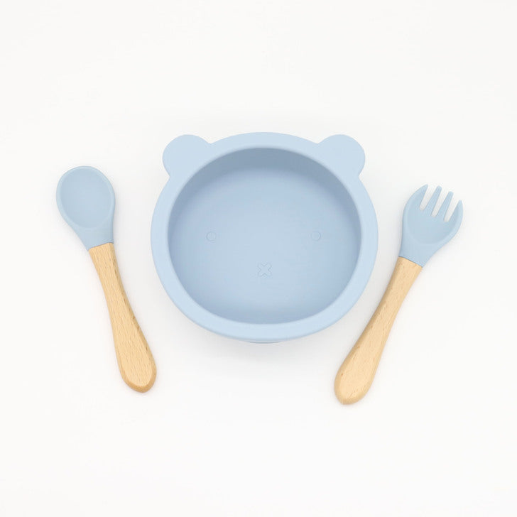 Baby Bear Silicone Bowl & Spoon Set