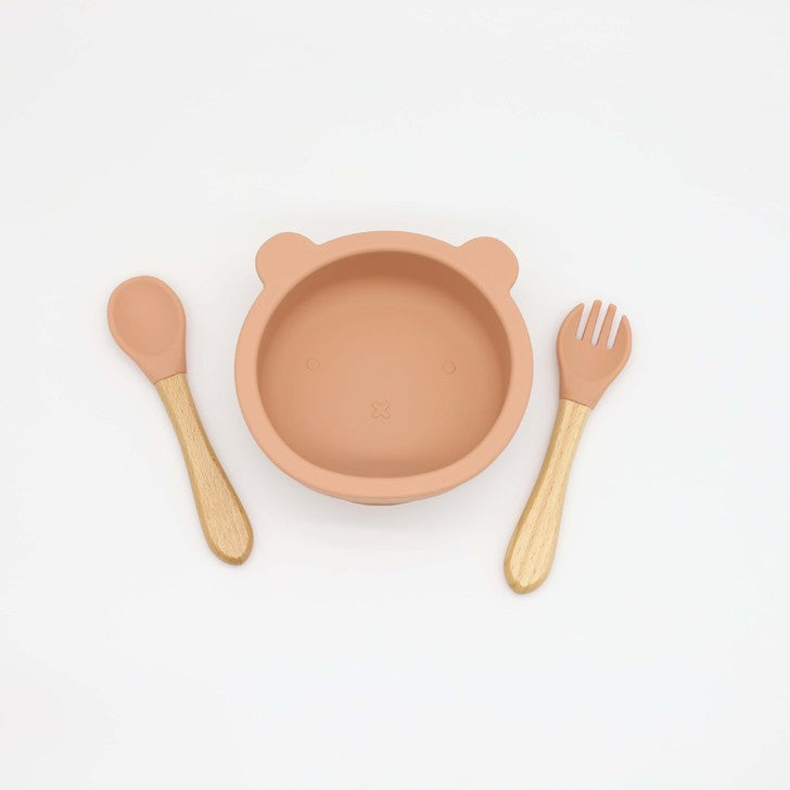 Baby Bear Silicone Bowl & Spoon Set