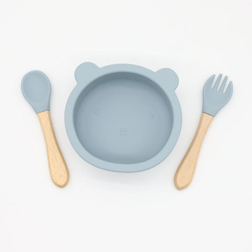 Baby Bear Silicone Bowl & Spoon Set