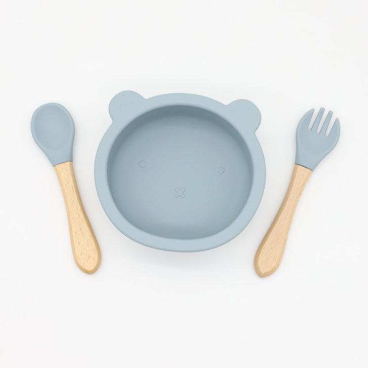 Baby Bear Silicone Bowl & Spoon Set