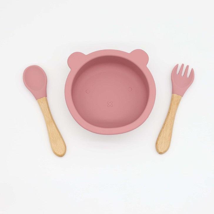 Baby Bear Silicone Bowl & Spoon Set